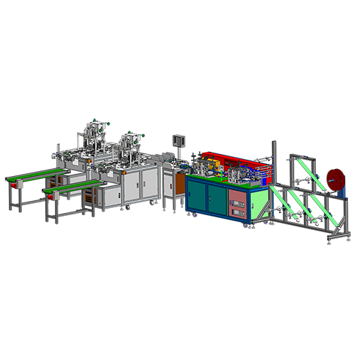 HC-M175A AUTOMATIC MASK MAKING MACHINE (2 SETS EARLOOP MACHINES)
